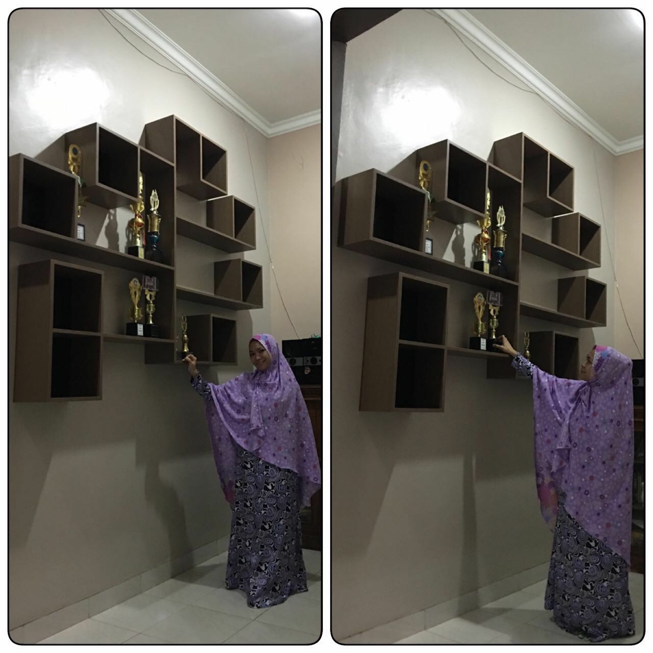 Rak buku gantung ( Ibu Hj Amalia GSI Cilegon )